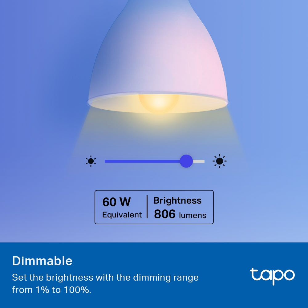 Tapo L535E | Smart Wi-Fi Light Bulb, E27 Base, Multicolour, App & Voice Control