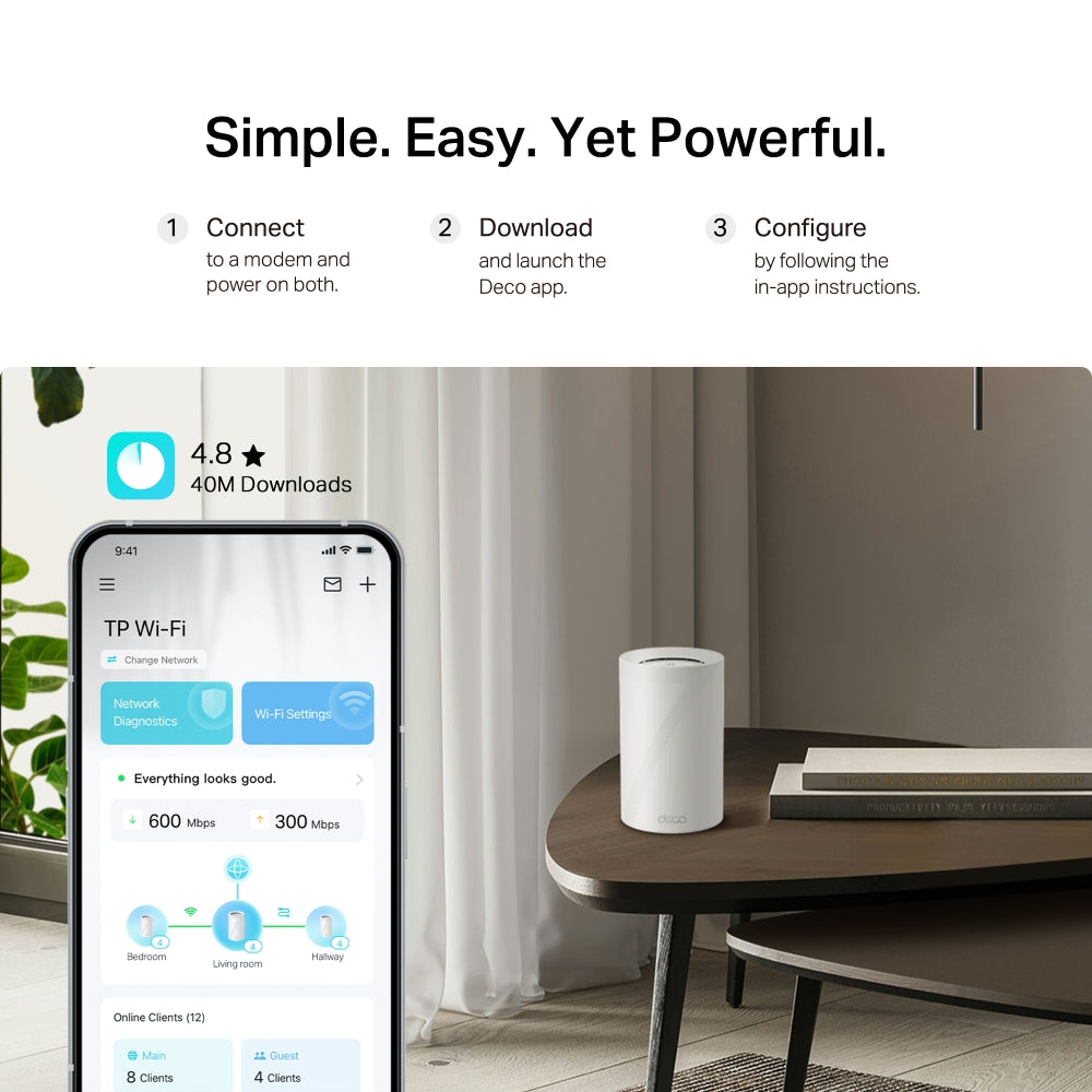 Deco BE68 (3-pack) | BE14000 Tri-Band Whole Home Mesh Wi-Fi 7 System